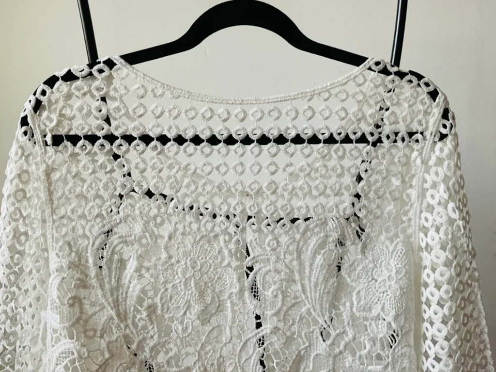 🔥-20%🔥 Mooi Elegant Wit Kant Vest – Nieuw – Maat L – photo 8